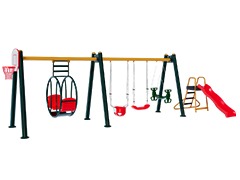 09-30792 - Kaydıraklı Gondol Metal Salıncak Seti